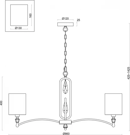 Подвесная люстра Freya Riverside FR1007PL-08N (220V, на цепи)