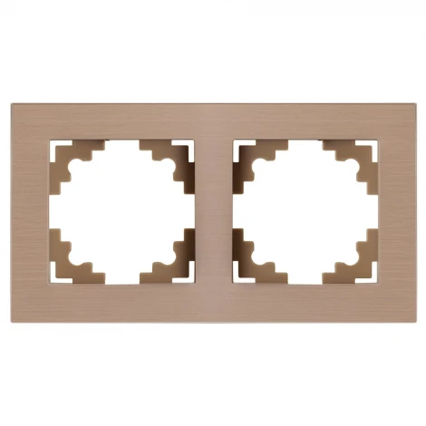 Рамка на 2 поста (шампань) Stekker Катрин 50014