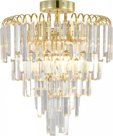 Потолочная люстра на штанге Escada Odegard 2105/6P 6x40Вт E14, металл/хрусталь, золото (220V)