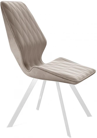 Стул 243 B03 BEIGE поворотный/ ножки белые Dikline 00-00062070