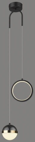Подвесной светильник Velante 431-306-02 (LED, 220V, на проводе, шар, кольцо)
