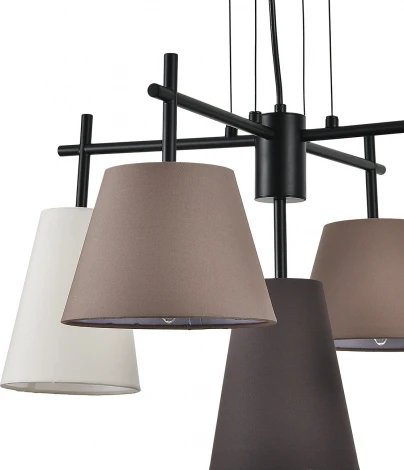 Подвесной светильник (13032/5P Black) Indigo Abbinare V000533 (220V, на тросе)