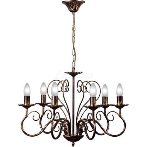 Люстра подвесная Day&Night, 6 ламп, черный с золотом