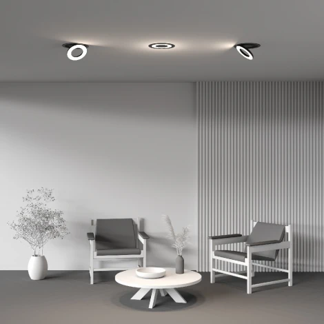 Встраиваемый светильник Maytoni Vector DL102-12W4K-B (LED, 220V, круглые)