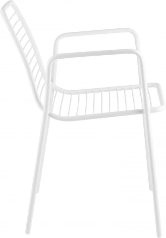 Стул с подлокотниками Дели металл белый Stool Group (арт.УТ000039264)