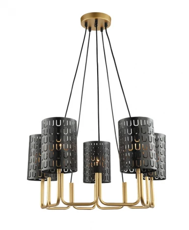 Потолочная люстра Lumien Hall Ноэль 4005/5P-GD-BK