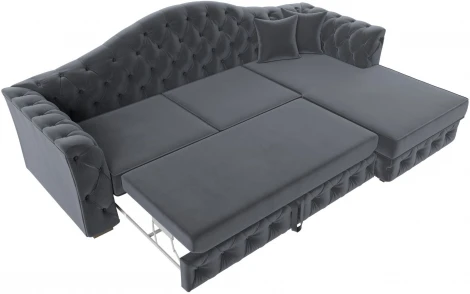 Диван угловой Артис правый угол (Серый/Велюр) Лига Диванов арт.121586