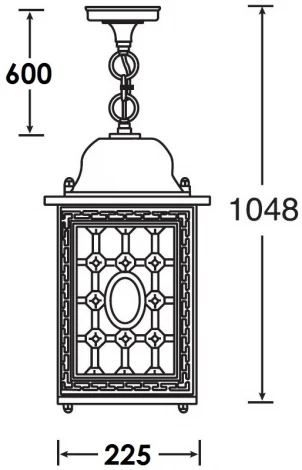 Уличный светильник подвесной Oasis Light LONDON L 64805L Bl (220V, на цепи, фонарь, IP44)