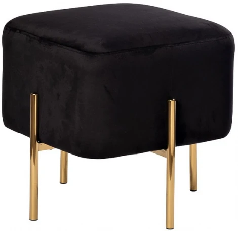 76AR-732BAN-CHERN Банкетка велюр черный/золото 42*42*44см Garda Decor