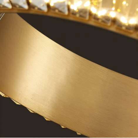 Подвесной светильник Godiva Brass 4000К ImperiumLoft Godiva01 (186815-23) (LED, 220V, хрусталь, на тросе, кольцо)