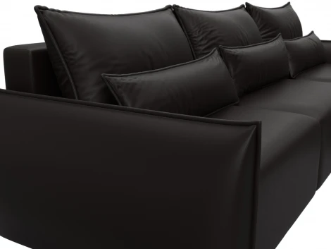 Диван угловой Лига-051 НПБ Лонг угол универсальный (ЛДСП,Брус,Фанера/Пластик/Экокожа/Коричневый) Лига Диванов 129891