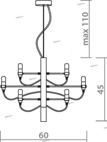 Подвесная люстра Divinare Molto 8030/02 LM-18