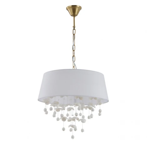 Подвесная люстра с керамическими подвесками (13029/6P White) Indigo Tenerezza V000558 (220V, на цепи)