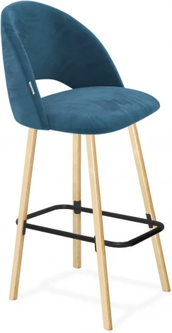 Стул барный Sheffilton SHT-ST34/S94 тихий океан/прозрачный лак/черный