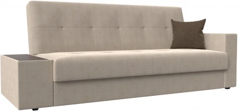 Диван-книжка Лига-020 стол слева (Бежевый,Коричневый/Рогожка) Лига Диванов арт.118521L