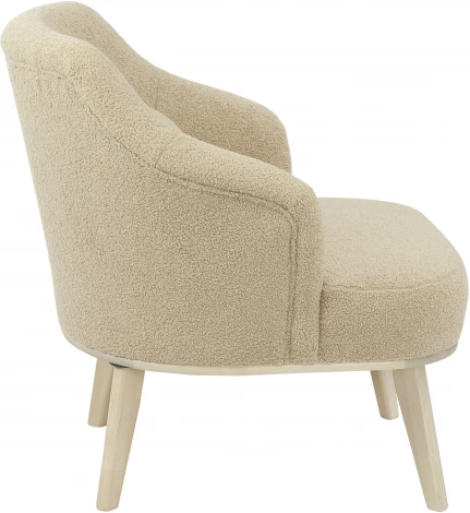 Кресло Комфорт 5 ткань барни крем, каркас лак Mebelik арт.009288