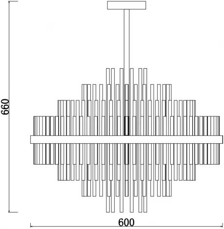 Потолочная люстра на штанге Agora FR5216PL-09BS (220V)