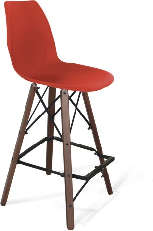 Стул барный Sheffilton SHT-ST29/S80 красный ral3020/темный орех/черный муар