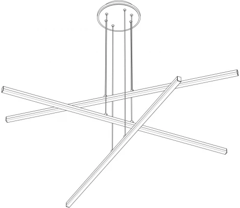 Подвесной светильник ярусный светодиодный с пультом Citilux Trent CL203730 (регулировка яркости, 220V, на тросе, асимметрия)