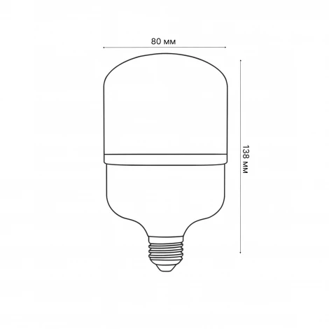 Лампочка светодиодная цилиндр белая E27 25W 4000K Volpe LED-M80-25W/NW/E27/FR/S