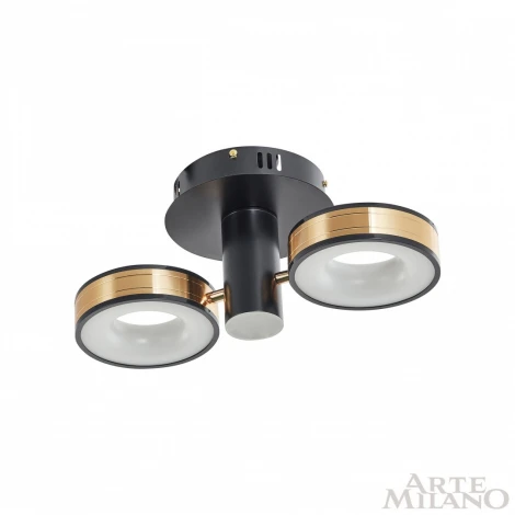 Потолочный светильник круглый Arte Milano 271040/2R BK/GD (LED, 220V)