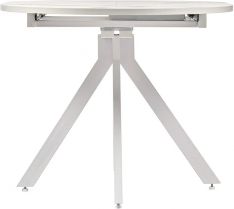 Стол Bradex Home Rudolf круглый раскладной 90-120x90x75см, белый мрамор, белый (RF 0465)