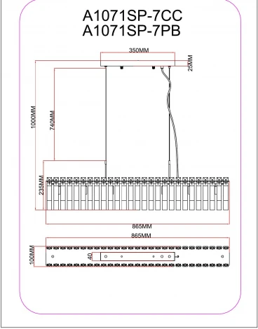 Подвесной светильник Arte Lamp Mayotte A1071SP-7PB