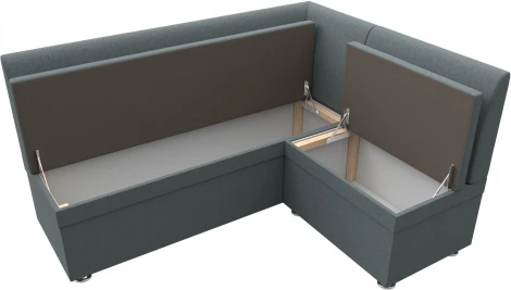 Диван кухонный угловой Уют правый угол (Серый/Рогожка) Лига Диванов арт.123898