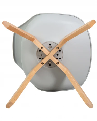 Стул обеденный JERRY SOFT (ножки светлый бук, цвет сиденья светло-серый (GR-01))