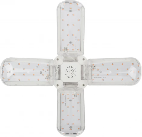 Фитолампа для растений светодиодная ЗРА FITO-36W-RB-E27-FOLD 4-х лепестковая красно-синего спектра 36 Вт ЭРА