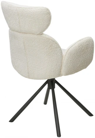 Стул ВАРДИ (VARDY) 360 град.поворот. Белый букле XD841-01 / Серый, ®DISAUR M-City 64283