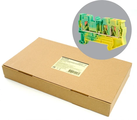 Зажим пружинный 3-х проводной проходной Stekker 49260