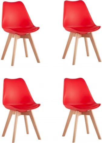 Стул Stool Group FRANKFURT NEW красный 4 шт УТ000037636