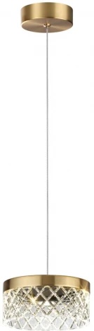 Подвесной светильник Odeon Light Fivre 5032/6L античн.бронза/металл/акрил LED 6W 4000K 497лм (220V, на проводе, круглые)