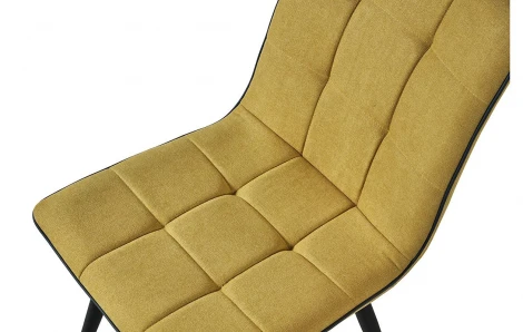 Стул SKY6800-1 желтый JJ12-19/черный кант PU/черный металл