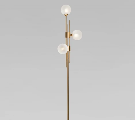 Торшер Eurosvet Volver 01383/3 латунь (220V, выключатель, шарики)