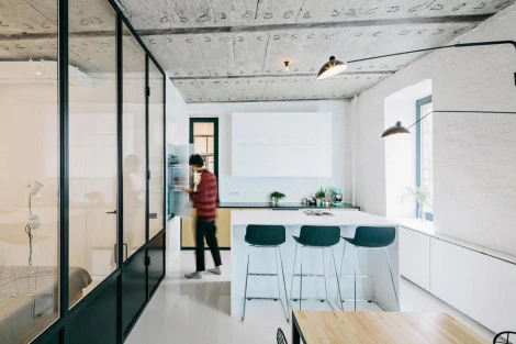 Барный стул Neo Белый полипропилен