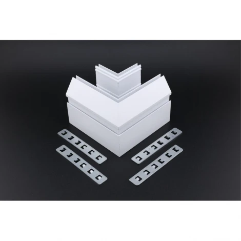 Соединитель шинопровода угловой плоский для натяжного потолка Aployt Magnetic track 220 APL.0284.10.04