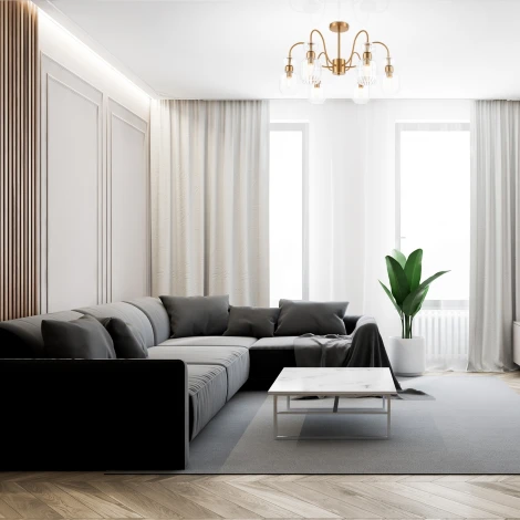 Потолочная люстра на штанге Escada Gloss 1141/6PL Clear (220V)