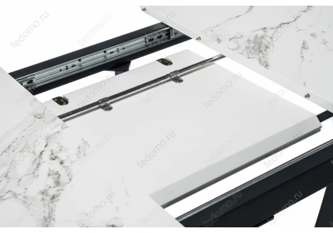 Стол Woodville Миссандея белый мрамор / графит 462085