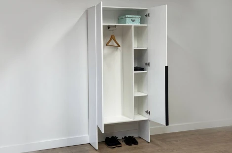 Шкаф двухдверный L800 Баско Mebelson (ЛДСП/Светлое дерево) арт.173778,2552