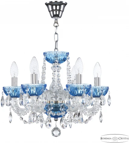 Подвесная люстра Bohemia 5402 5402/6/141 Ni Aquamarine/M-1G