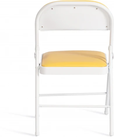 Обеденный стул Tetchair FOLDER (Металл,Экокожа/Желтый,Белый) 20233