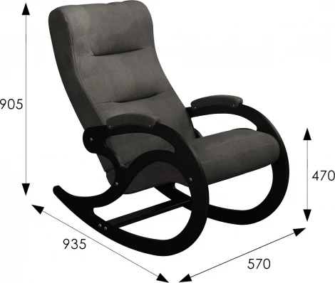 Кресло-качалка Каула экокожа Eva 6, каркас венге Mebelik арт.008795