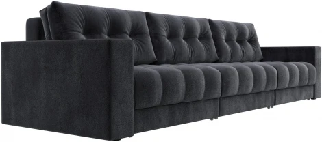 Диван прямой с декором Лига-049 НПБ Лонг Лига Диванов (Велюр) арт.128441