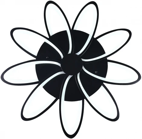 Потолочная люстра Natali Kovaltseva HIGH-TECH LED LAMPS 82009 BLACK (регулировка яркости, 220V, пульт управления, цветы)