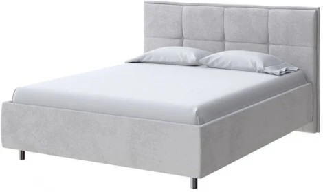 PROxSON Кровать Lino без основания (Ткань: Велюр Teddy Стальной) 180x200