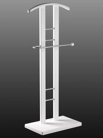 Вешалка костюмная ГАЛАНТ 321 металлик/белый Mebelik арт.008996