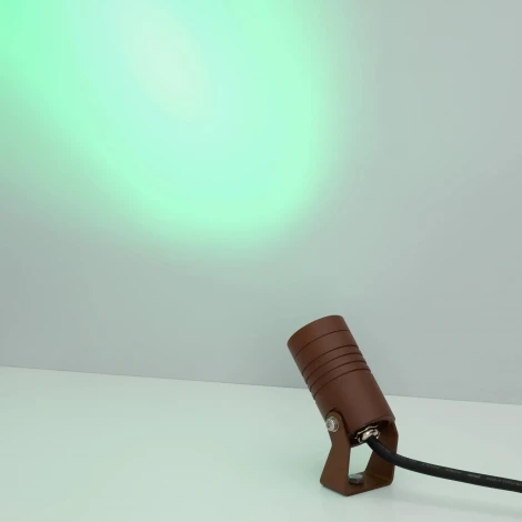 Прожектор уличный KT-RAY-COLOR-R42-6W RGB (RS, 25 deg, 12V) (Arlight, IP67 Металл) 053630 (LED)