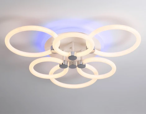 Потолочная светодиодная люстра RGB Ambrella Acrylica FA3844 (220V, пульт управления)